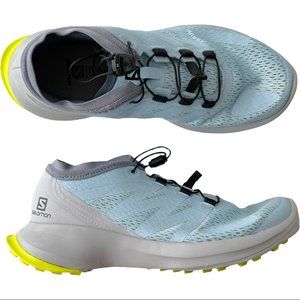 Salomon Sense Flow Shoes Turquoise White Yellow Womens 6